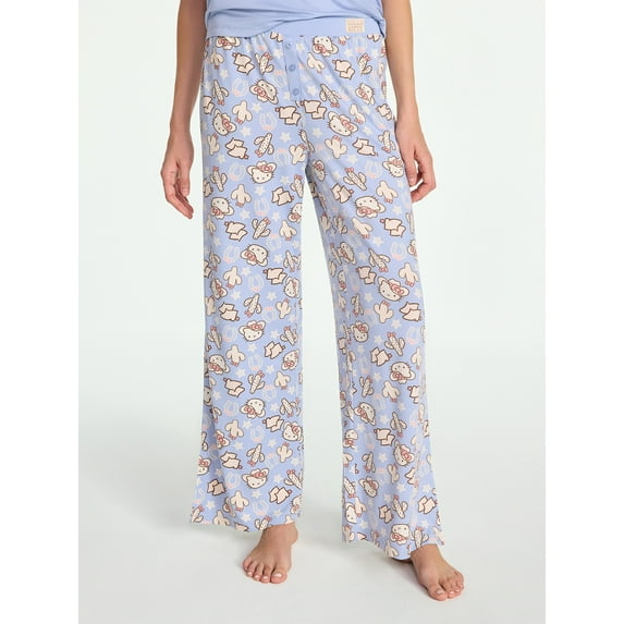 Hello Kitty Women's and Women’s Plus Western Print Sleep Pants, Sizes XS-3X
