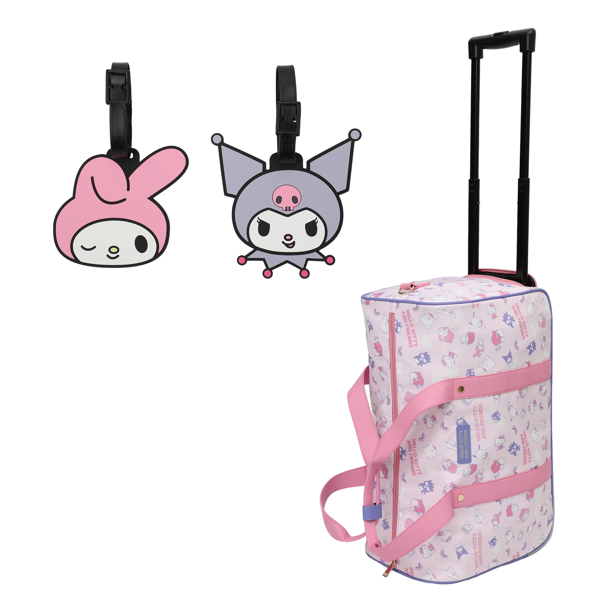 Hello Kitty Wheeled Duffle Bag With Two Luggage Tags - Walmart.com
