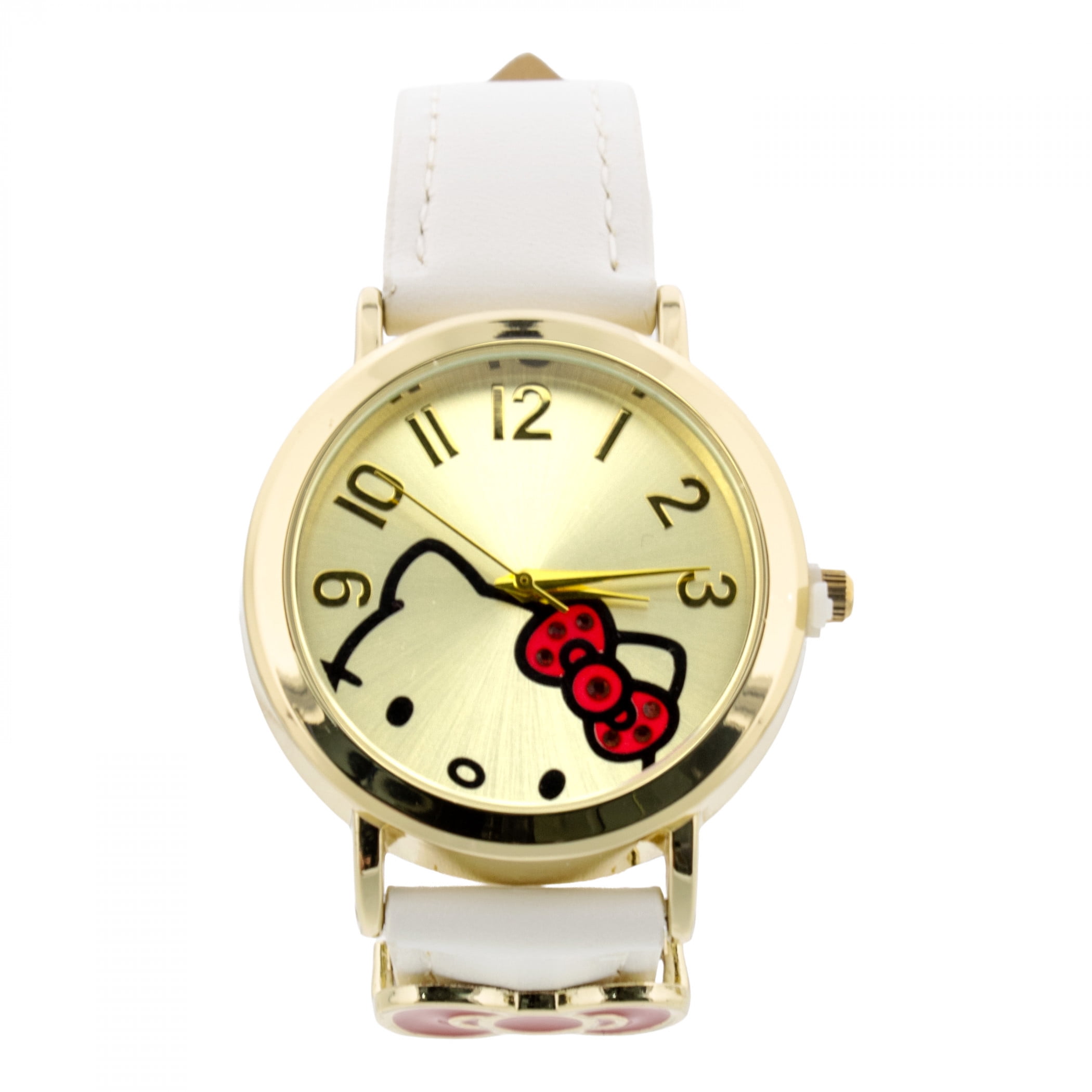 Hello Kitty White Strap with Red Bow Analog Watch