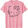 thumbnail image 1 of Hello Kitty Winking DTG Print Unisex T-Shirt,Light Pink Color,Size YL, 1 of 5