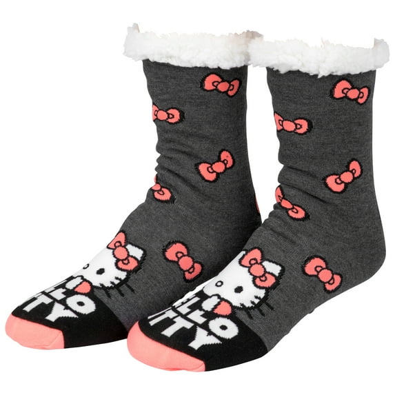 Hello Kitty Women Bow Pattern Fuzzy Socks