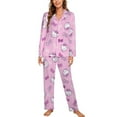 thumbnail image 1 of Hello Kitty Women Pajamas Set Long Sleeve Sleepwear Button Down Nightwear Soft Pjs Set with Pockets, 1 of 7