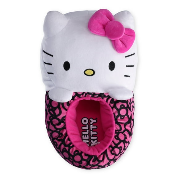 Hello Kitty Women's 3D Character Plush Velour Slippers