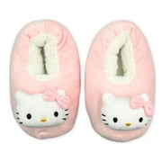 HELLO KITTY Women's 3D Plush Head Fuzzy Babba Slipper Socks, 1-Pack, Sizes S/M-M/L