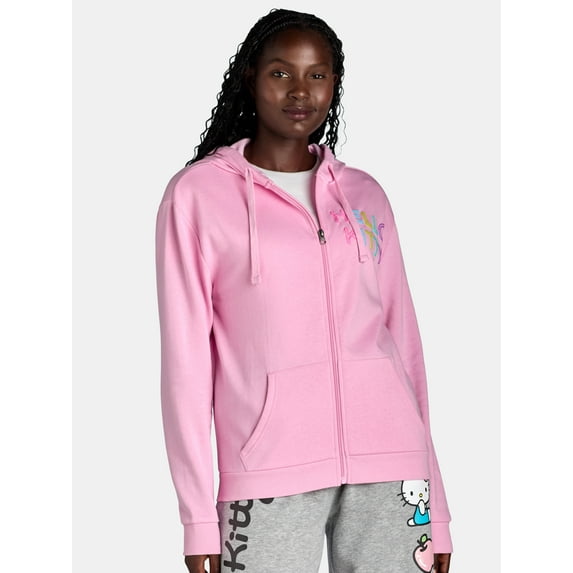Hello Kitty Women’s 50th Anniversary Graphic Zip Hoodie, Sizes XXS-XXL