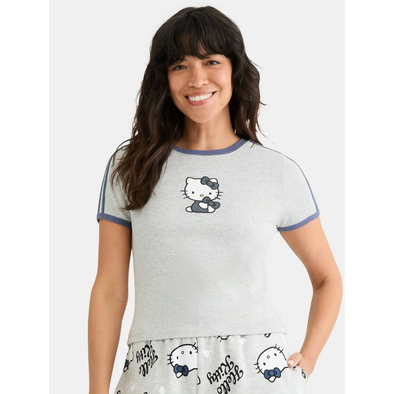 Hello Kitty Women's Graphic Baby Tee, Sizes XXS-XXL Hello Kitty Women's Graphic Baby Tee, Sizes XXS-XXL