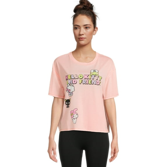 Hello Kitty Women’s Graphic Sleep Tee with Short Sleeves, Sizes XS-3X