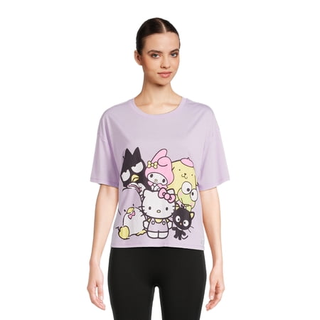 Hello Kitty Women’s Graphic Sleep Tee with Short Sleeves, Sizes XS-3X