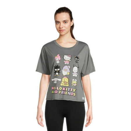 Hello Kitty Women’s Graphic Sleep Tee with Short Sleeves, Sizes XS-3X