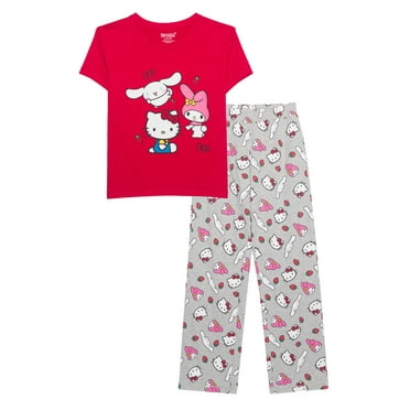 Hello Kitty Women's Graphic Tee and Pant Set, 2-Piece, Sizes XS-3X