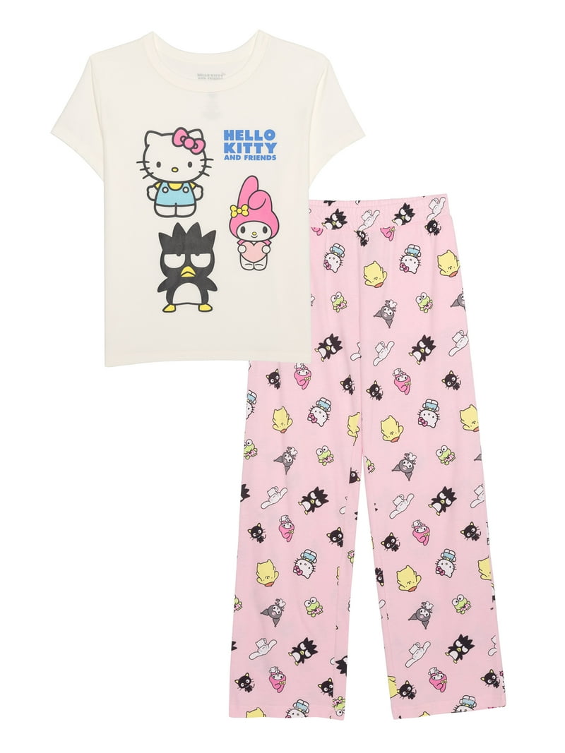 Sanrio Hello Kitty Women's Graphic Tee and Pant Set, 2-Piece, XS