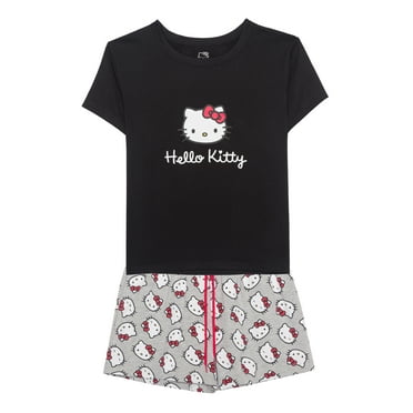 Hello Kitty Women's Graphic Tee and Short Set, 2-Piece, Sizes XS-3X