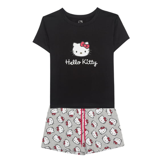 Hello Kitty Women's Graphic Tee and Short Set, 2-Piece, Sizes XS-3X