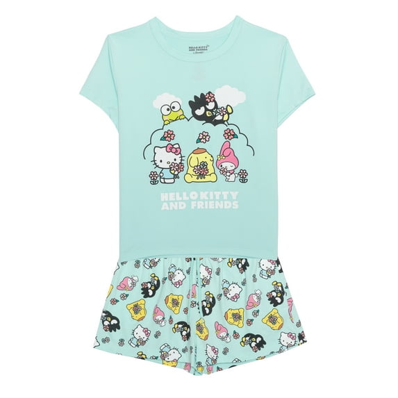 Hello Kitty Women's Graphic Tee and Short Set, 2-Piece, Sizes XS-3X