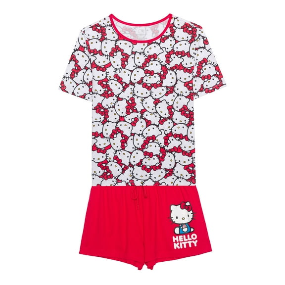 Hello Kitty Women's Graphic Tee and Short Set, 2-Piece, Sizes XS-3X