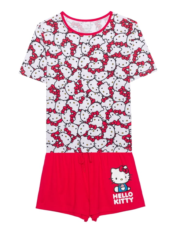 Hello Kitty Women's Graphic Tee and Short Set, 2-Piece, Sizes XS-3X