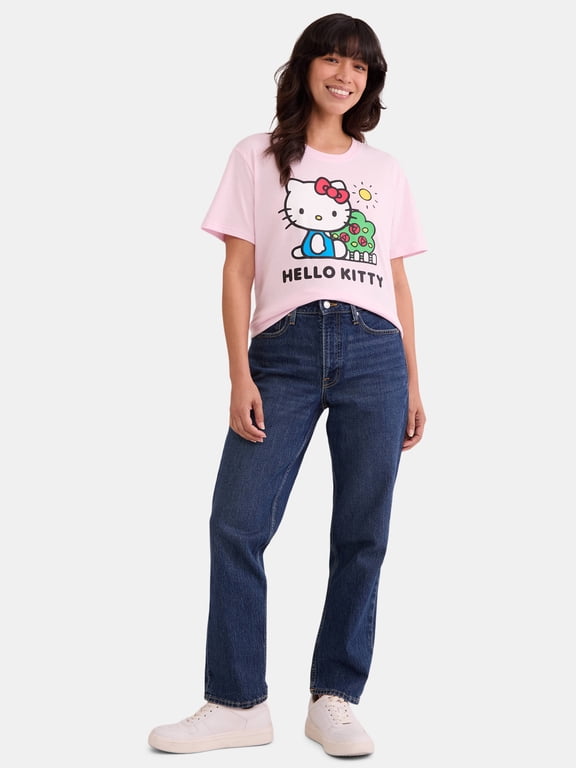 Women's Graphic Tee with Short Sleeves, Sizes XXS-XXL