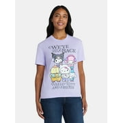 HELLO KITTY and Friends Women's Graphic Tee with Short Sleeves, Sizes XXS-XXL