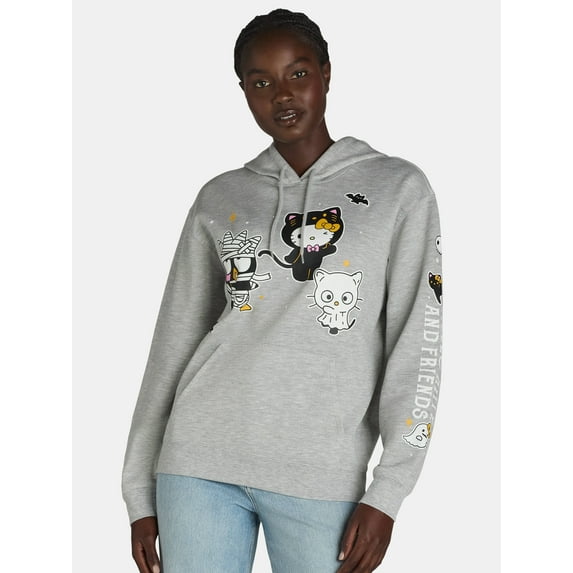 Hello Kitty Women’s Halloween Graphic Hoodie Sweatshirt with Long Sleeves, Sizes XXS-XXL
