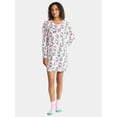 thumbnail image 1 of Hello Kitty Women's and Women's Plus Christmas Print Henley Sleepshirt and Plush Socks Set, 2-Piece, Sizes XS-3X, 1 of 6