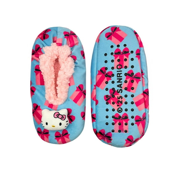 Hello Kitty Women's Holiday Fuzzy Babba 3D Slipper Socks, 1-Pack, Size 7-9.5