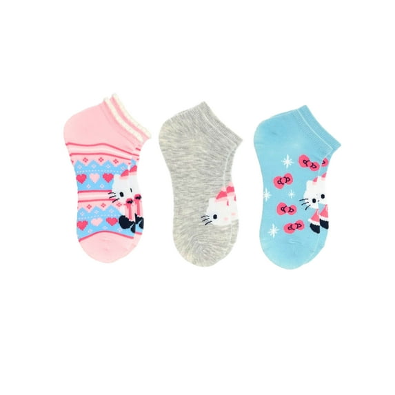 Hello Kitty Women's Holiday No-Show Socks, 3-Pack, Size 4-10