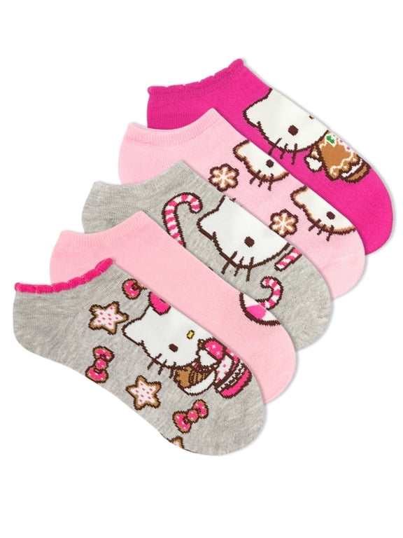 Women's Holiday No-Show Socks, 5-Pack, Size 4-10