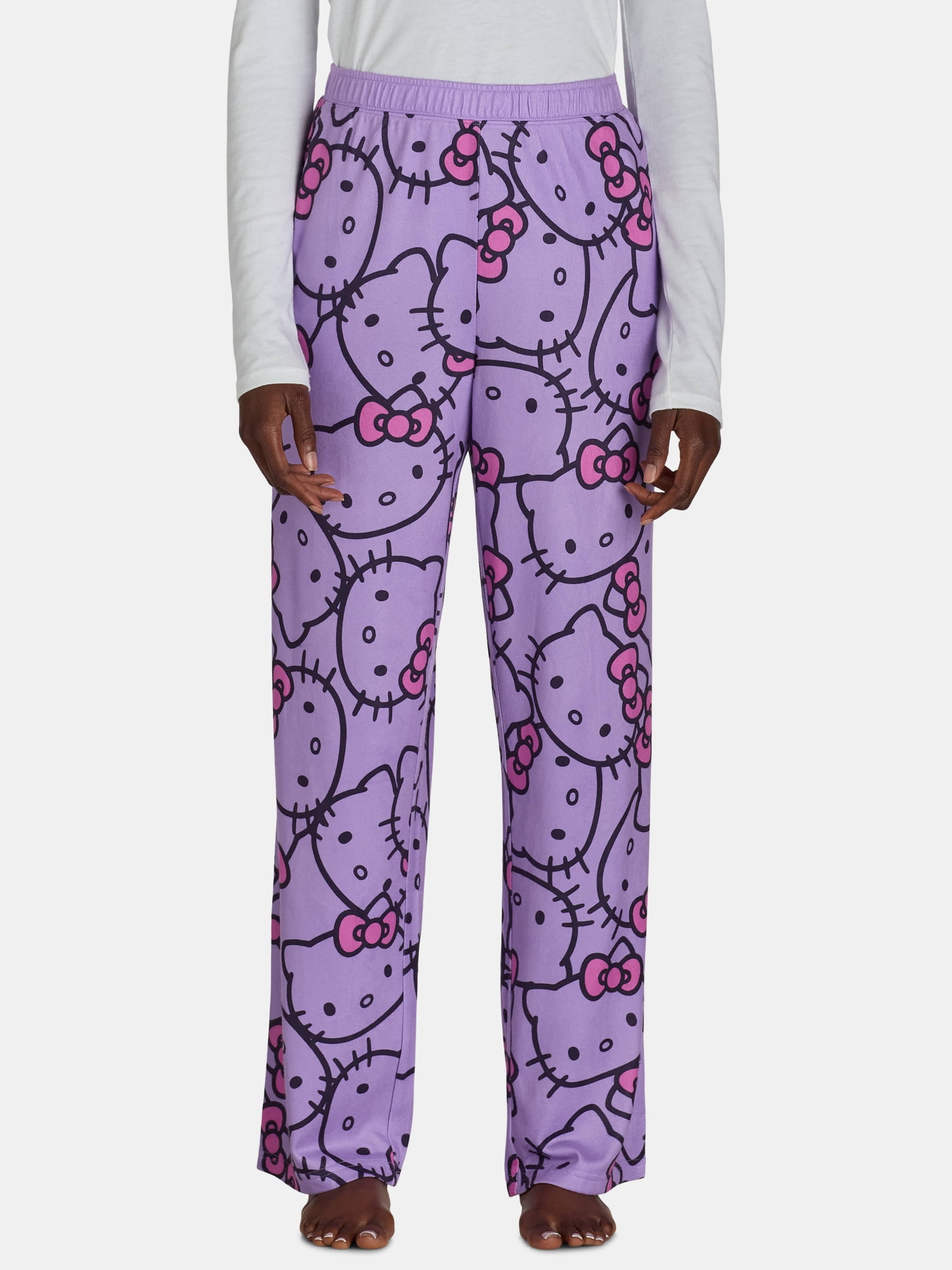 Hello Kitty Women's Icon Allover Print Lounge Pants, Sizes XS-3XL