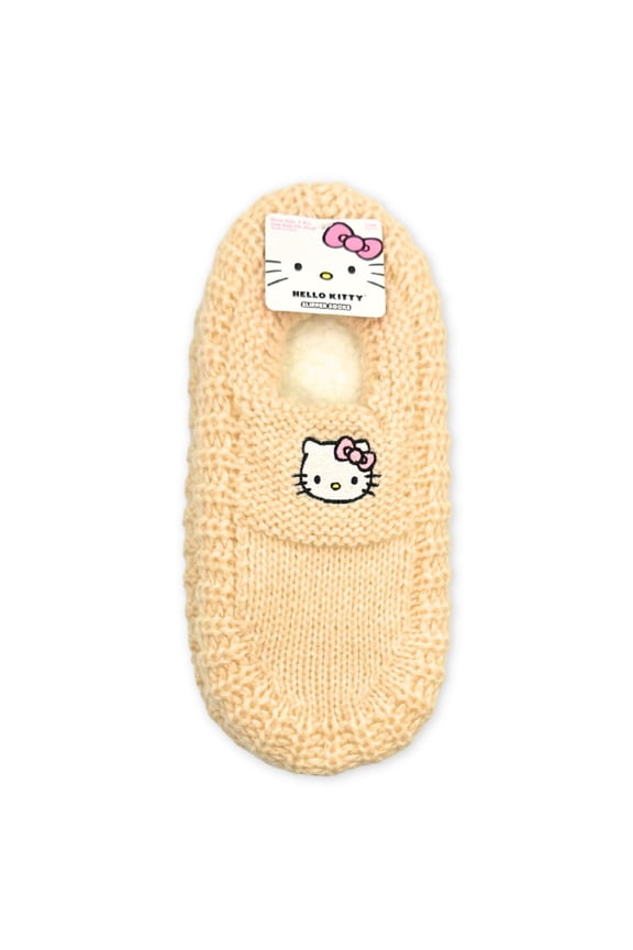 Women's Knit Slipper Socks with Embroidery, 1-Pack, Size 7-9.5