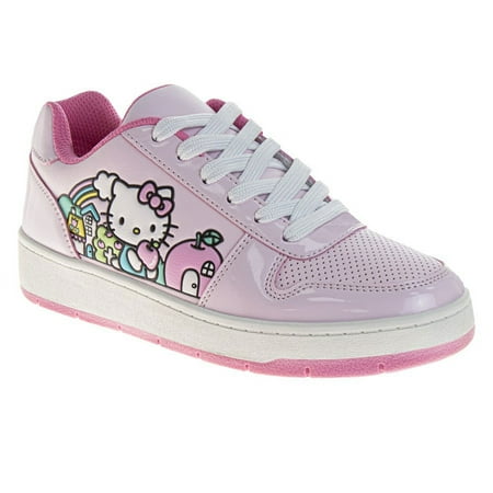 Hello Kitty Women's Lace Up Vintage Fashion Sneakers.Pink, Size: 8