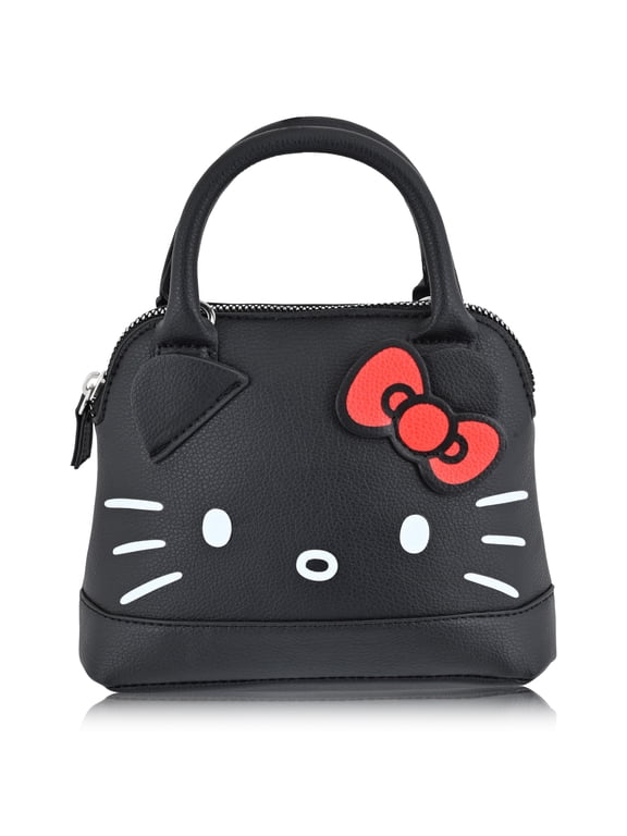 Women's Leather Solid Print Shoulder Crossbody Handbag, Black