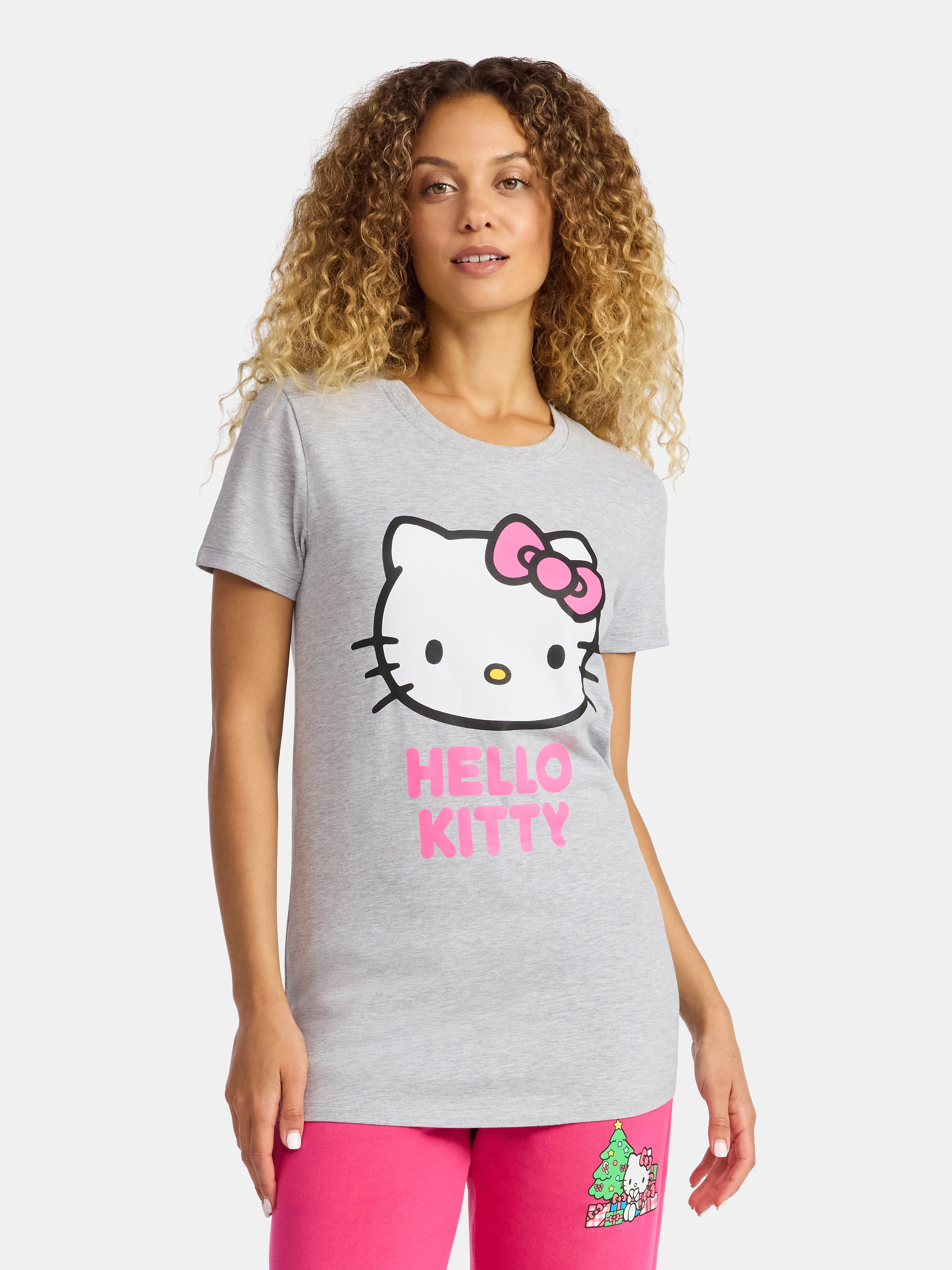 Hello Kitty Women's Maternity Graphic Tee with Short Sleeves