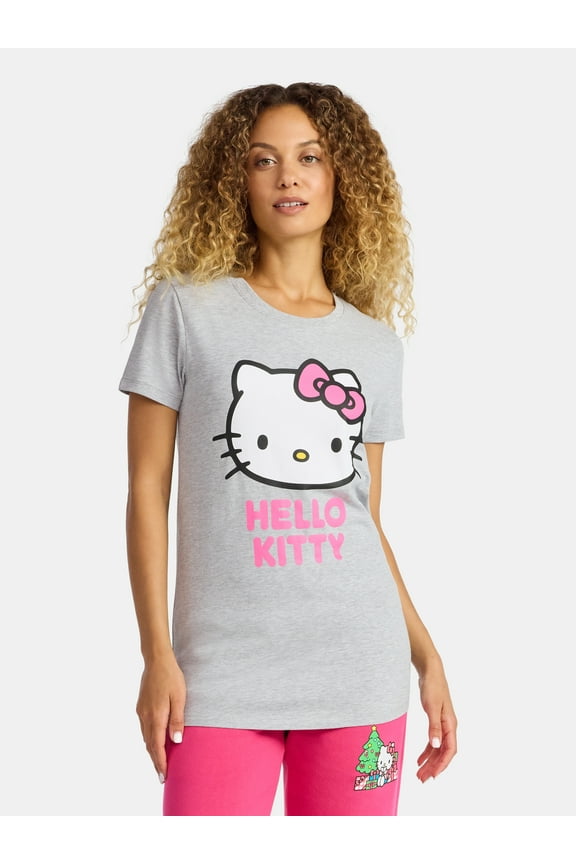 Hello Kitty Women's Maternity Graphic Tee with Short Sleeves, Sizes XS-XXL