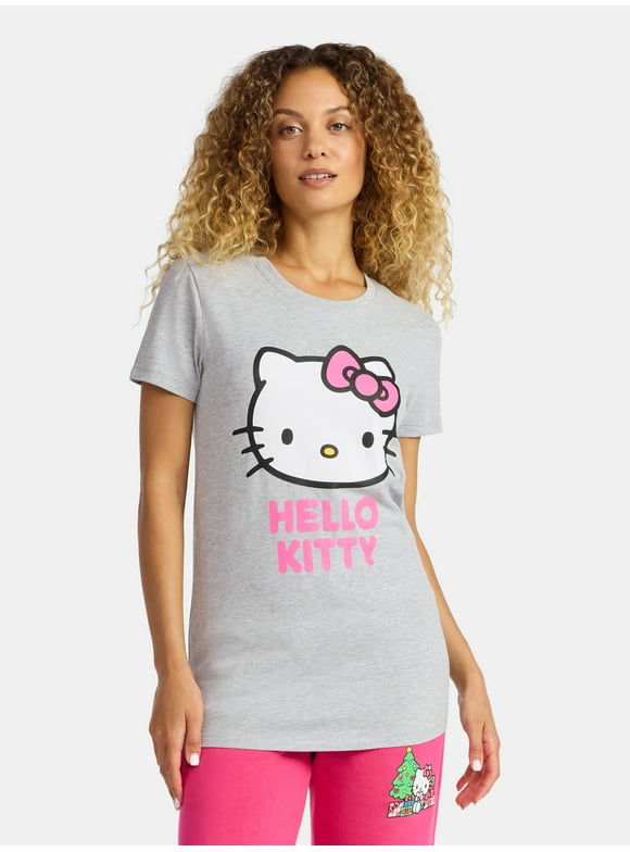 Hello Kitty Women's Maternity Graphic Tee with Short Sleeves, Sizes XS-XXL