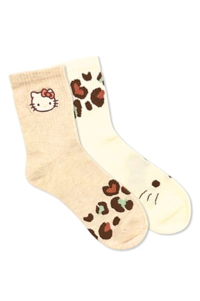 Hello Kitty Women's Mid-Crew Socks, 2-Pack, Size 4-10