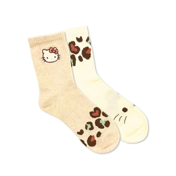 Hello Kitty Women's Mid-Crew Socks, 2-Pack, Size 4-10