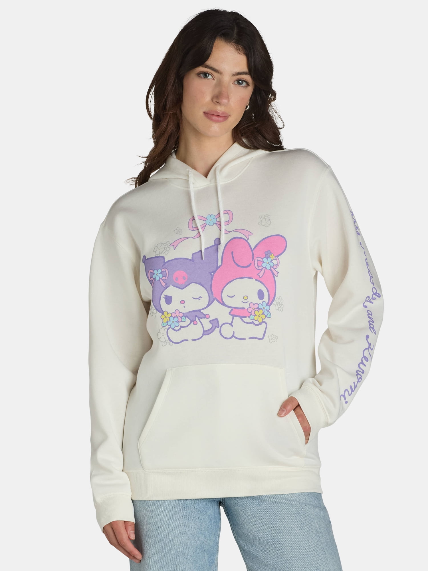Hello Kitty Fleece Pullover Hoodie, Women's