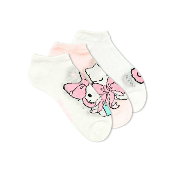 Hello Kitty Women's No-Show Socks, 3-Pack, Size 4-10