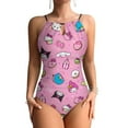 thumbnail image 1 of Hello Kitty Women's One Piece Swimsuit High Neck Tummy Control Swimwear Bathing Suit, 1 of 7