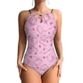 thumbnail image 1 of Hello Kitty Women's One Piece Swimsuit High Neck Tummy Control Swimwear Bathing Suit, 1 of 7