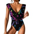thumbnail image 1 of Hello Kitty Women's One Piece Swimsuit Tummy Control V Neck Bathing Suits, 1 of 6