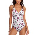 thumbnail image 1 of Hello Kitty Women's One Piece Swimsuit Tummy Control V Neck Bathing Suits, 1 of 7