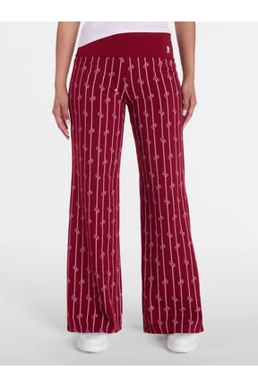 Women’s Pinstripe Wide Leg Foldover Pants, Sizes XXS-XXL