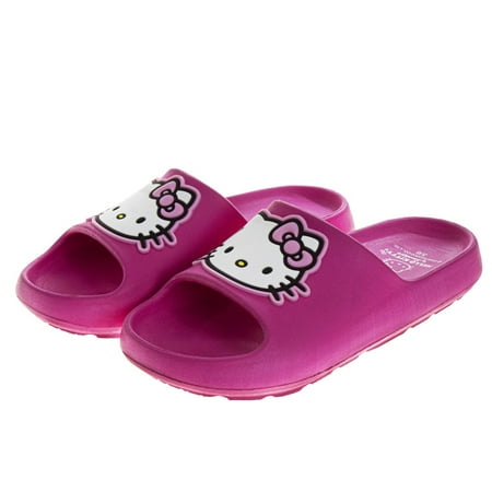Hello Kitty Women's Slip On Waterproof Slides.Fuchsia, Size: 5/6