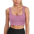 thumbnail image 1 of Hello Kitty Women's Sports Bras Fitness Workout Crop Tank Top Padded Yoga Top, 1 of 7