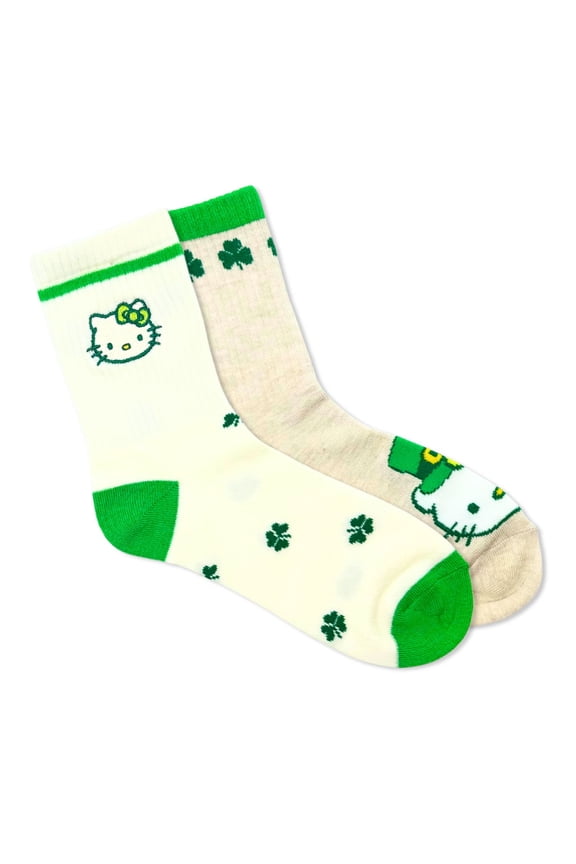 Women's St. Patrick's Day Mid-Crew Socks, 2-Pack, Size 4-10