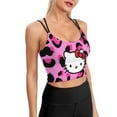 thumbnail image 1 of Hello Kitty Women's Strappy Sports Bras Fitness Workout Crop Tank Top Padded Yoga Top Criss Cross Back Cami, 1 of 6