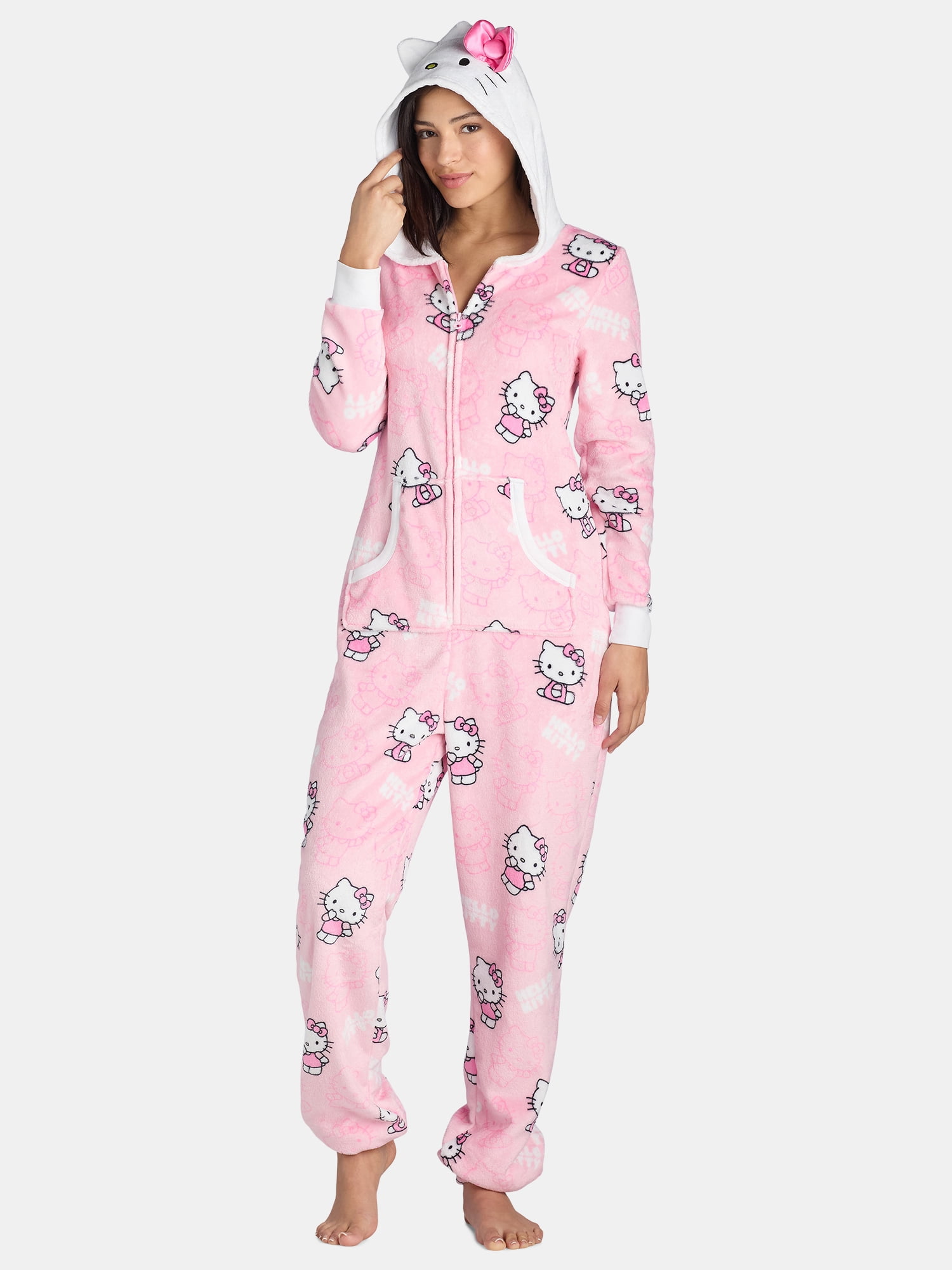 Hello Kitty Women’s Union Suit with Hood, Sizes XS3X
