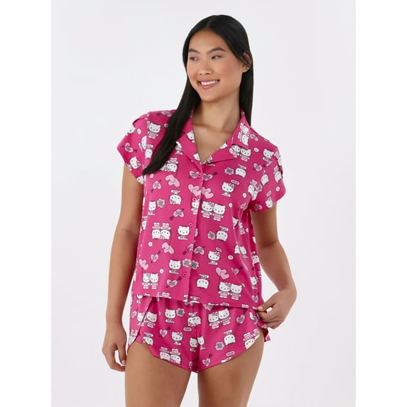 Hello Kitty Women's Valentine's Day 2 Piece Pajama Set, Sizes XS-3X