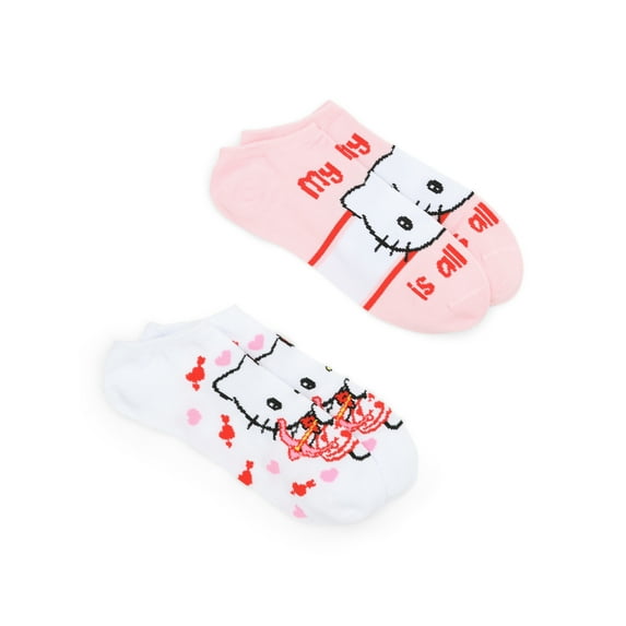 Hello Kitty Women's No Show Socks Gift Set, 2-Pack